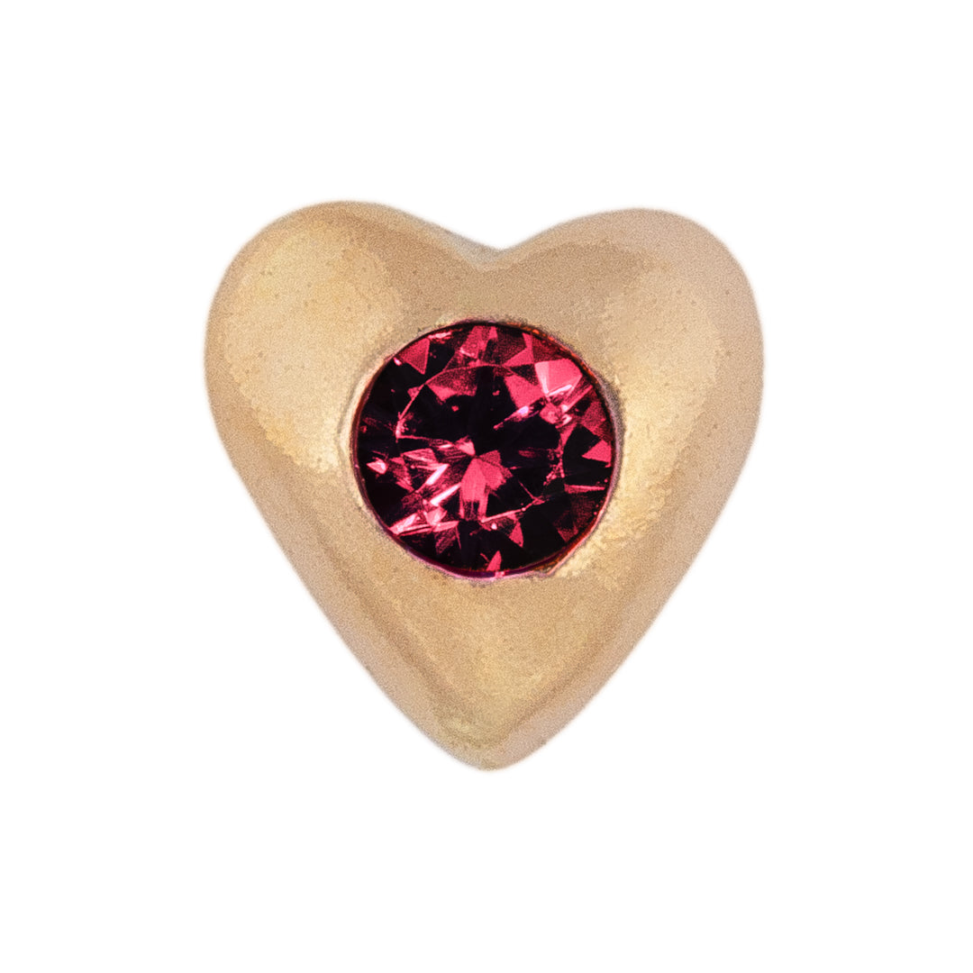 Ruby Heart Tooth Gem