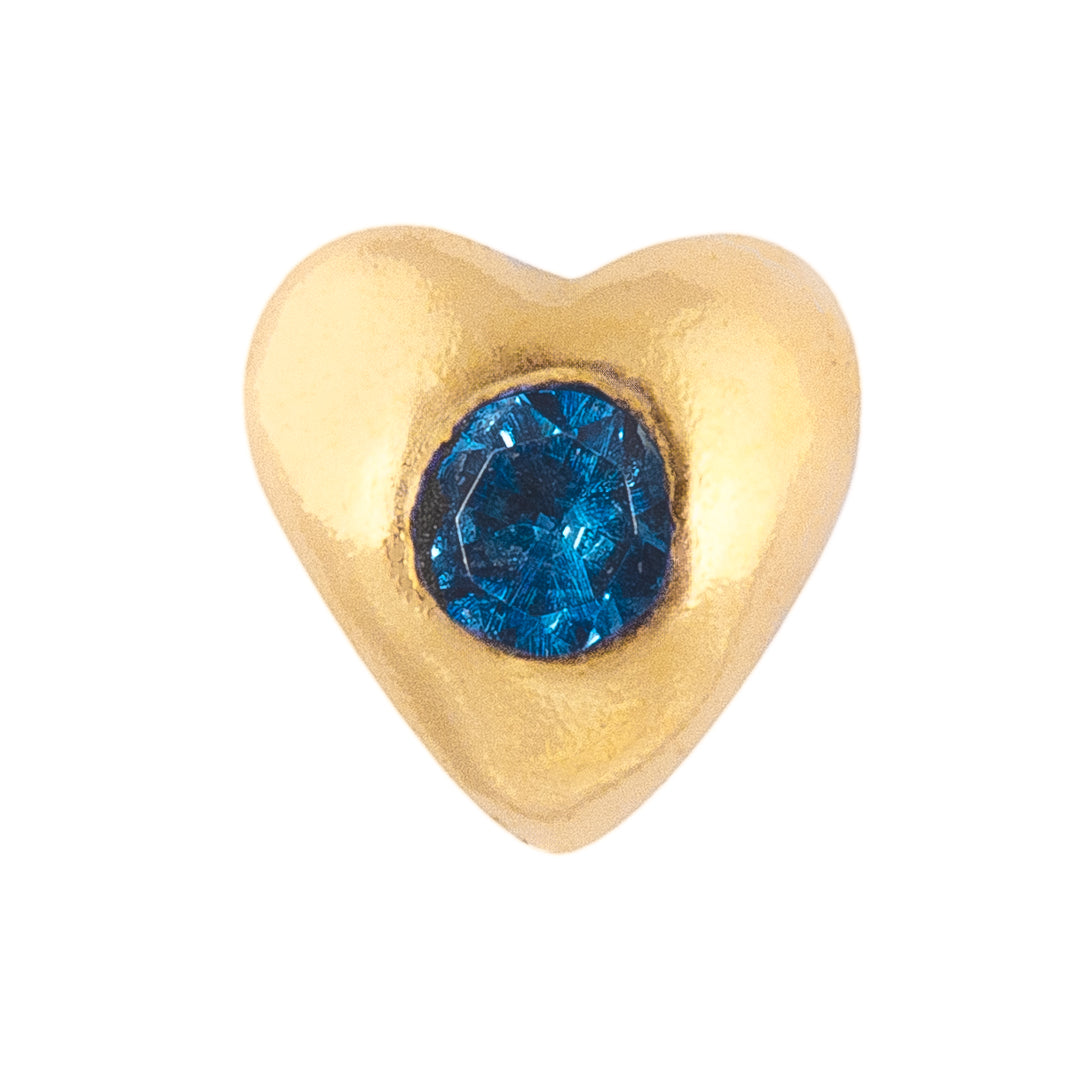 Sapphire Heart Tooth Gem